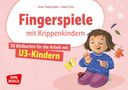 "Fingerspiele mit Krippenkindern", bunte Illustration mit einem lächelnden Kind, Schmetterling und Marienkäfer., Diverse