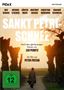 „Sankt Petri Schnee“, Film nach Leo Perutz, von Peter Patzak. Person in Mantel geht Baumallee entlang, Sonnenuntergang., DVD