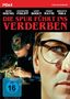 Text: HEINZ HOENIG, STEPHANIE PHILIPP, LEON BODEN, FERDY MAYNE, BRIGITTE MIRA, DIE SPUR FÜHRT INS VERDERBEN.  
Illustration: Person mit Brille im Vordergrund, maskierte Person mit Schlange im Hintergrund., DVD
