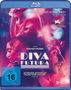 Oben: „DIE ITALIENISCHE ANTWORT AUF BOOGIE NIGHTS!“ Unten: „DIVA FUTURA“. Verschiedene Gesichter in buntem Licht.