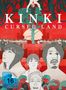 „KINKI CURSED LAND“; Illustration in Rot, Charaktere blicken auf, bedrohliche Atmosphäre, FSK 16 Symbol., 1 Blu-ray Disc und 1 DVD