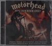 „Motörhead“, „Road Crew in New Jersey“, Musiker auf einer Bühne mit Mikrophon und Gitarre, rockige Atmosphäre., CD
