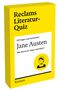 "Reclams Literatur-Quiz", "50 Fragen und Antworten", "Jane Austen", "Wer kennt ihr Leben und Werk?", gelbe Verpackung., Buch