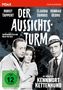 Text: "Der Aussichtsturm", "Film-Klassiker", "FSK ab 12 freigegeben". Drei Personen in Schwarz-Weiß, zwei umarmen sich., DVD