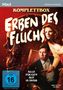 „Erben des Fluchs“ Komplettbox, alle Folgen auf 15 DVDs, ab 16 freigegeben. Zwei Personen neben einem Totenschädel.