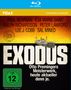 Text: "Exodus, Otto Premingers Meisterwerk, heute aktueller denn je." Oben Namen der Schauspieler und ein Schiff.