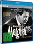 „Kommissar Maigret Komplettbox, alle Folgen der Kult-Serie auf 5 Discs.“ Schwarzweißbild eines Mannes in Anzug mit Pfeife.