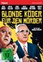 Text: "Blonde Köder für den Mörder", Schauspielernamen, "Ein Film von Harald Philipp". Zwei Männer, Anzug, Telefon, Pistole., DVD