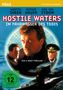 Titel: HOSTILE WATERS – IM FAHRWASSER DES TODES. Gelbes DVD-Cover, zeigt drei Männer und ein U-Boot, FSK 12., DVD