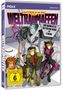 DVD-Cover: "Captain Simian & die Weltraumaffen". Illustration mit animierten Affen in Raumanzügen, FSK 6., 2 DVDs