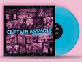 CAPTAIN ASSHOLE, darunter "I’m having more fun than you." Collage aus schwarz-pink verfremdeten Fotos. Türkise Vinylscheibe., LP