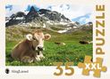 Demenz-Puzzle: Alpen. Das Demenz-Puzzle-Spiel mit 35 Puzzle-Teilen im XXL-Format., Diverse