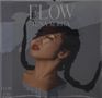 Text: "FLOW JUNA SERITA". Eine Frau mit roten Lippen und zwei geflochtenen Zöpfen blickt nach oben., CD