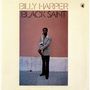 "BILLY HARPER BLACK SAINT" oben in Großbuchstaben. Ein Mann steht mit einem Saxophon vor einer rosa Wand., CD