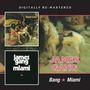 Zwei Albumcover: Oben "James Gang" mit Leuten, unten Schriftzug "james gang miami". Rechts "JAMES GANG Bang ★ Miami".