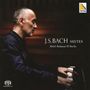 "J.S. BACH SUITES, Abdel Rahman El Bacha." Ein Mann spielt Klavier. Oben rechts ein Triton-Logo., CD