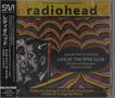 Texte: "radiohead", "Live at the RPM Club", "June 6th 1995 at 9:00 P.M." Bild: Bunte, wellenförmige Linien, Gesicht im Profil., CD