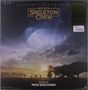 „Star Wars: Skeleton Crew“ und „Score by Mick Giacchino“. Sci-Fi-Landschaft mit Planeten und Silhouetten vor Sonnenuntergang., 4 LPs