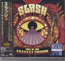 Es zeigt ein Design mit dem Text "SLASH" und "LIVE AT THE S.E.R.P.E.N.T FESTIVAL", umgeben von einem Auge und einer Schlange., 2 CDs und 1 Blu-ray Disc