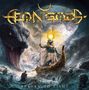 "AEON ZEN" oben, "REBORN TO LIGHT" unten. Illustration: Eine mystische Szene mit einer Figur auf einem Boot, umgeben von Wasser und Kreaturen., CD
