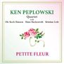 "KEN PEPLOWSKI Quartet" und "PETITE FLEUR", rosa Blumenillustration in der Mitte., 2 LPs