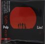 „Pulp Live! 2CD“ steht auf schwarzem Hintergrund mit rotem Kreis und Silhouetten von fünf Personen., 2 CDs