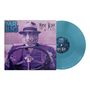 "MR. BIG", "Hey Man"; Illustration eines Anzugs mit Strohkopf hinter einem Lenkrad. Vinyl in Blau., LP