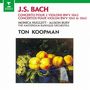 J.S. BACH, Concertos pour 2 violons BWV 1043, 1041 & 1042. Unten ein Stillleben mit Früchten: Trauben, Zitronen, Freesien.
