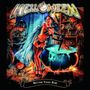 "Helloween" steht oben, "Better Than Raw" unten. Eine Hexe rührt in einem großen, sprudelnden Kessel, umgeben von Kürbissen., CD