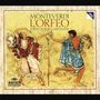 Monteverdi L'Orfeo, John Eliot Gardiner. Antike Illustration von zwei Tänzern in farbenfroher Kleidung.