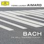 "Pierre-Laurent Aimard. Bach: The Well-Tempered Clavier I." Zebra-Streifen auf Asphalt. Oben links ein gelbes Logo.