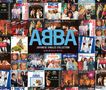 "ABBA Japanese Singles Collection - Greatest Hits" in der Mitte, umgeben von verschiedenen bunten ABBA-Cover-Abbildungen.