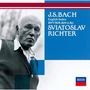 J.S. Bach English Suites BWV 808, 809 & 811 Sviatoslav Richter. Ein Porträt eines älteren Mannes; DECCA-Logo.