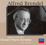 "Alfred Brendel. Adagio in B minor, K540. Mozart Piano Sonatas K332, 333 & 457. DECCA Logo. Foto eines Mannes mit Brille."