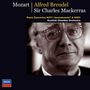 Text: Alfred Brendel, Sir Charles Mackerras, Scottish Chamber Orchestra. Ein Schwarz-Weiß-Bild eines älteren Mannes.