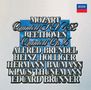 „MOZART Quintett KV 452 BEETHOVEN Quintett Op. 16“. Namen: Alfred Brendel, Heinz Holliger, Hermann Baumann, Klaus Thunemann, Eduard Brunner. DECCA-Logo oben rechts., CD