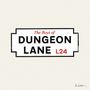 Text: "The Boys of DUNGEON LANE L24". Design im Stil eines Straßenschildes., CD