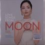 Text: "LOVE SONGS FROM MOON" und "MOON haewon with Tsuyoshi Yamamoto." Frau in elegantem Outfit schaut zur Seite., Single 10"