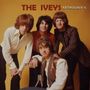 "The Iveys Anthology 5." Vier Männer in 60er Jahre Kleidung, einer sitzt, drei stehen vor gelbem Hintergrund.
