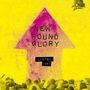 Text "NEW FOUND GLORY" und "LISTEN UP!" auf gelbem Hintergrund mit einem großen rosa Pfeil nach oben., CD