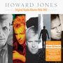 Text: "Howard Jones Original Studio Albums 1984-1992" und "Deluxe 5CD Box Set". Bilder von Howard Jones in verschiedenen Stilen., 5 CDs