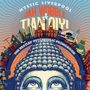 Oben steht "Mystic Liverpool," darunter groß "Jah Wobble" und "Tian Qi Yi". Darunter ein Buddha-Kopf inmitten von Gebäuden., CD