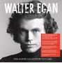 Text: "WALTER EGAN", "THE ALBUM COLLECTION 1977-1980". Schwarzweiß-Porträt eines Mannes mit einem roten Textblock rechts., 4 CDs