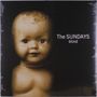 „The SUNDAYS blind“ steht neben einem antiken Puppenkopf mit großen Augen, in sepia gehalten., LP