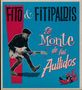 Text: "Fito & Fitipaldis, El Monte de los Aullidos". Illustration eines Mannes mit Gitarre und eines Comic-Wolfes., LP