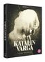"KATALIN VARGA. A film by Peter Strickland." Ein Schwarz-Weiß-Bild, zeigt eine Frau mit gesenktem Kopf., Blu-ray Disc