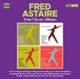 "Fred Astaire Four Classic Albums" in großen Buchstaben. Darunter vier farbige Silhouetten in Tanzposen., 2 CDs