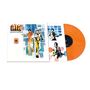Text: "AIR MOON SAFARI", "Limited Edition Double Orange". 
Illustration: Zwei Personen in Bewegung vor einem farbigen Hintergrund. 
Orangene Vinyl-Schallplatte.