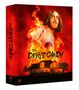 „THE DEVIL'S CANDY“ in schwarzer Schrift auf rotem Hintergrund. Illustration: Mann in Flammen über einem Haus., 1 Ultra HD Blu-ray und 1 Blu-ray Disc