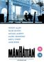 Namen: Woody Allen, Diane Keaton, Michael Murphy, Mariel Hemingway, Meryl Streep, Anne Byrne. Silhouette von Paar auf Bank., DVD